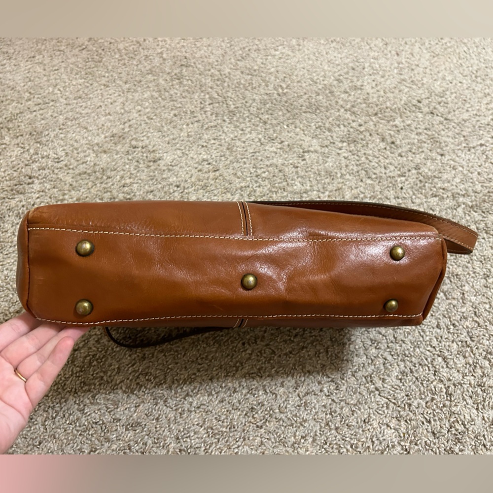 Patricia Nash Poppy Tote Heritage Shoulder Bag Italian Leather Top Zip Travel - Picture 4 of 15